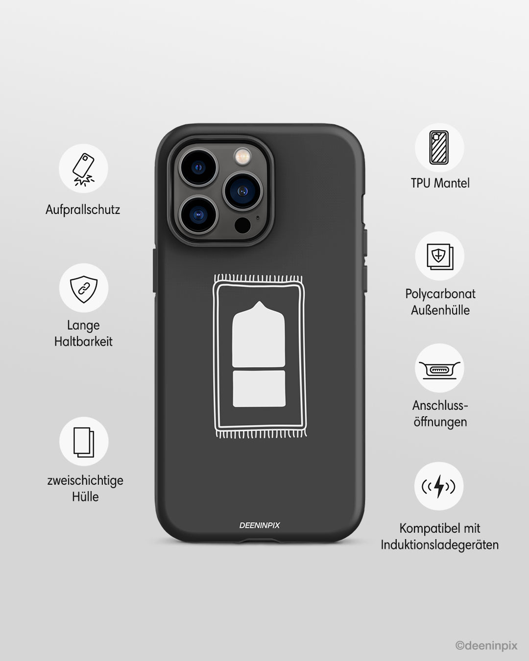 PRAY - iPhone Handyhülle (Grey)